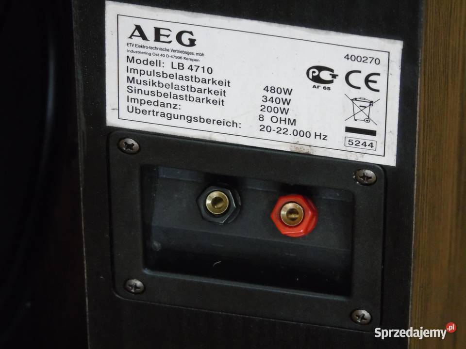 Świetne kolumny stereo AEG 2 x 480 wat DOSTAWA Jasło