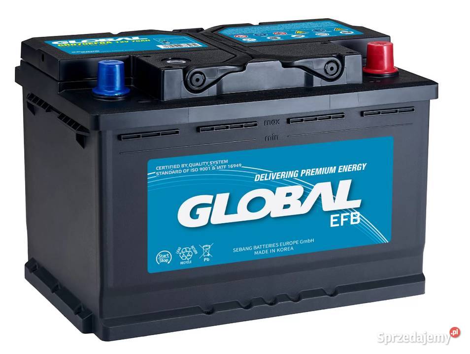Akumulator Global EFB STARTSTOP 70Ah 680A akumulatory Kalisz sprzedam