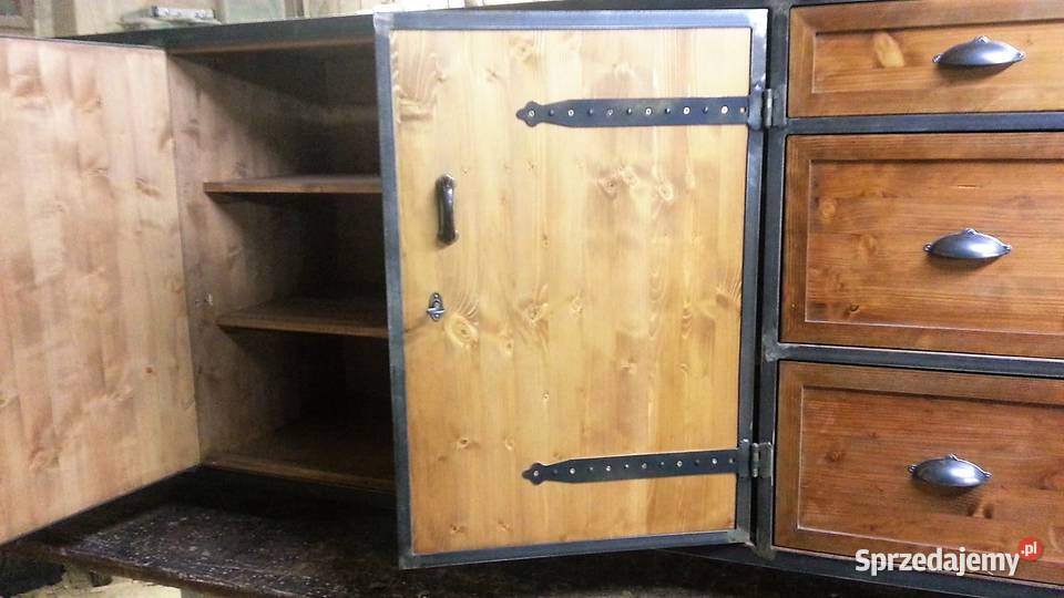 Szafka LoftKomoda industrialna RTVLoftMeble 90cm Warszawa sprzedam