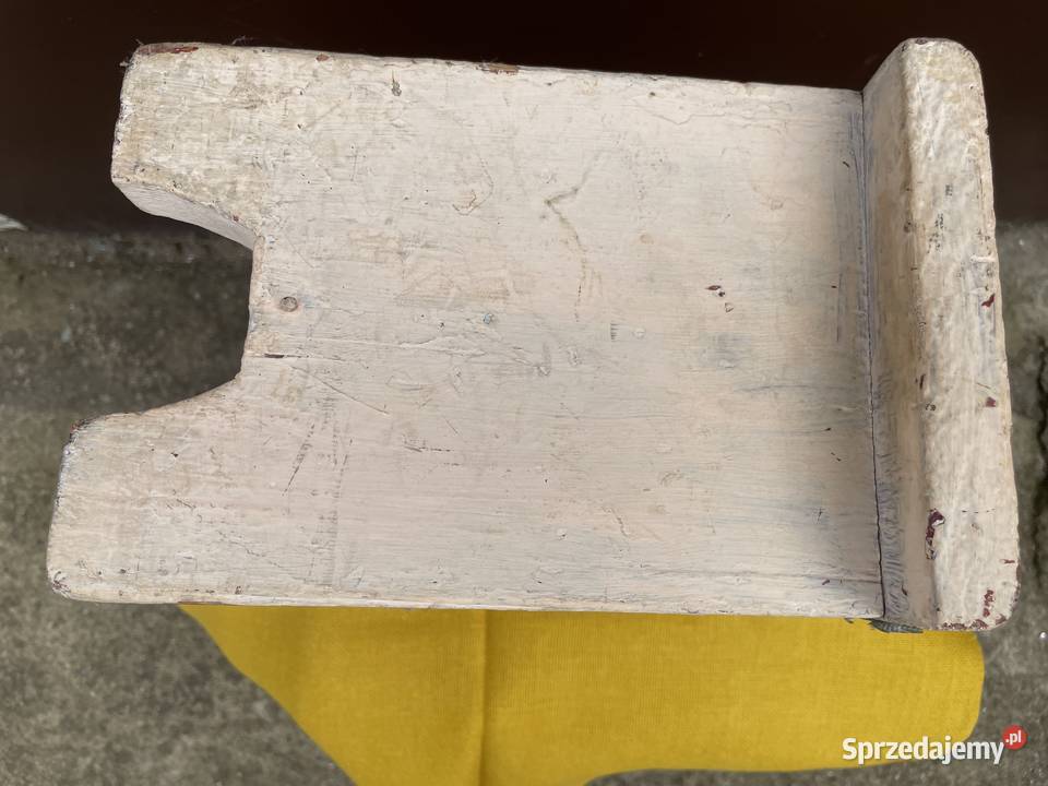 stary drewniany taboret mały Pruszcz Gdański