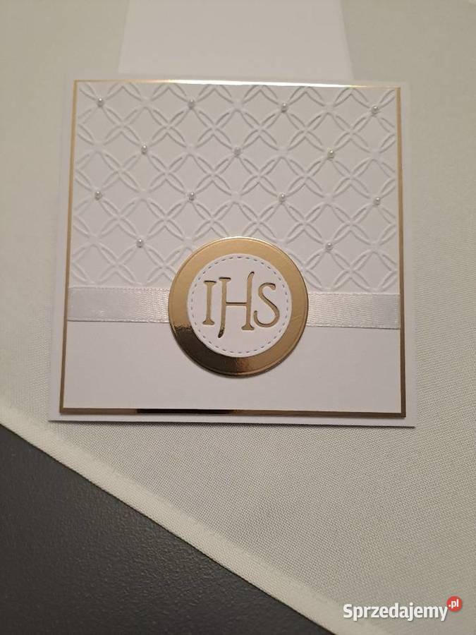 Kartka z okazji komunii w kopercie Strzebiń