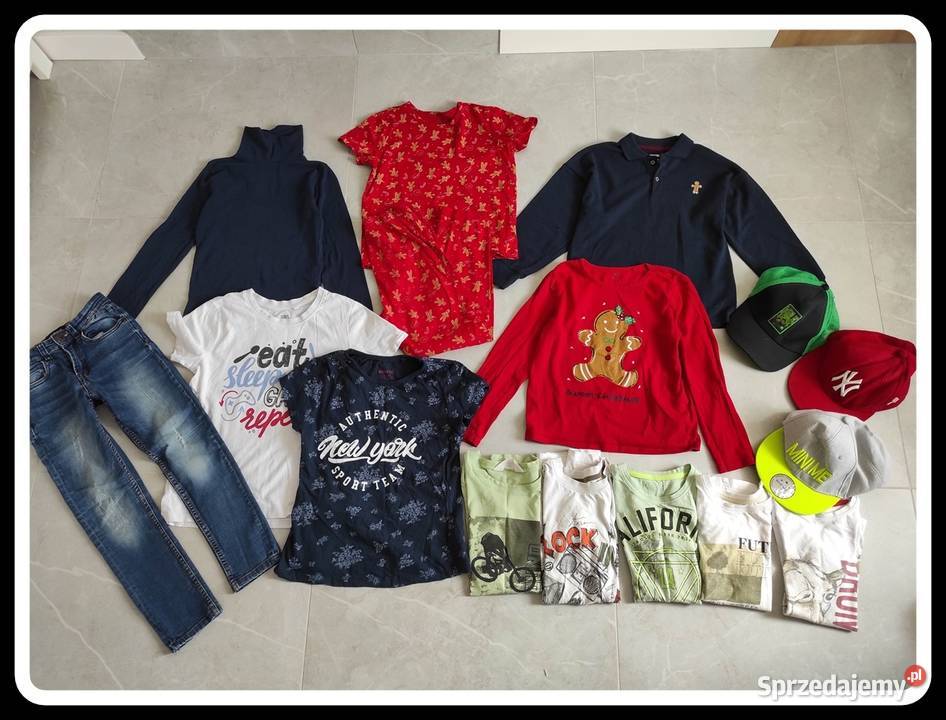 Zestaw ubrań chłopięcych 128134 piżama jeansy Płock sprzedam
