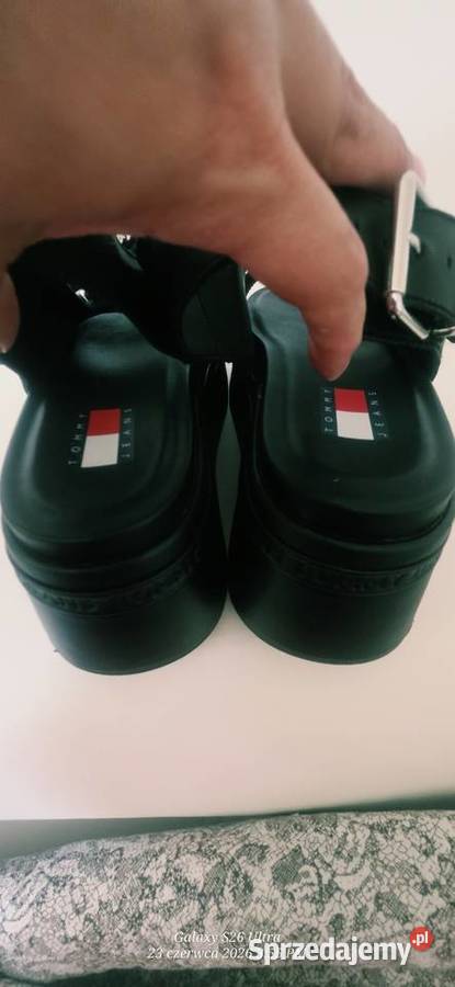 Skórzane sandały na platformie Tommy Jeans TJW łódzkie Pabianice