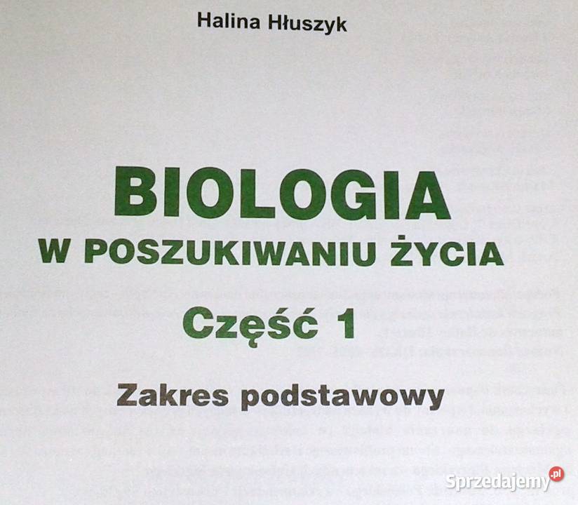 Biologia 1 W poszukiwaniu życia Halina Hłuszyk