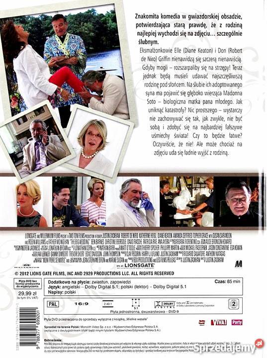 WIELKIE WESELE ROBERT DE NIRO DVDKS Kalisz