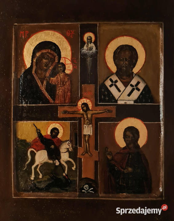 Ikona czteropolowa Jezus Chrystus Ukrzyżowany Warszawa