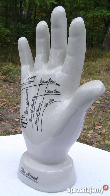 Ręka porcelanowa Dłoń do wróżenia Dekoracja Warszawa