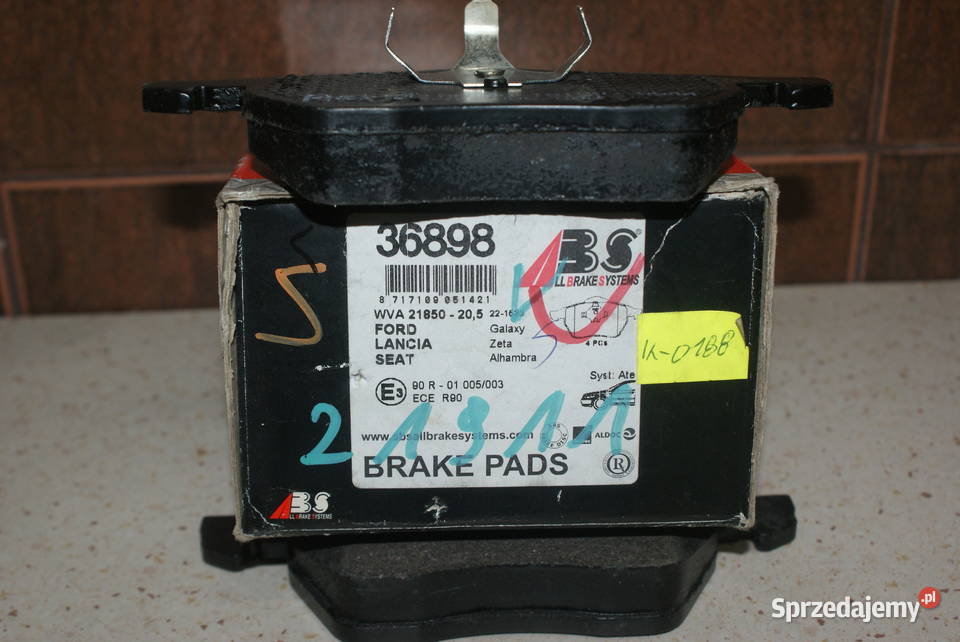 36898 ABS KLOCKI HAMULC FORDSEATVW SHARAN 9500 Z osobowe Białobrzegi sprzedam