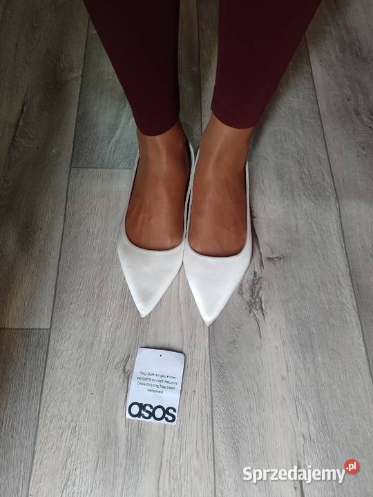 41 ASOS Design Białe baleriny wieczorowe z Damskie Kraków