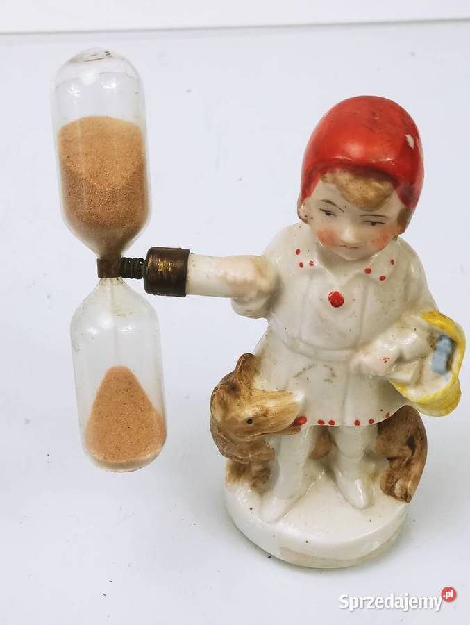 Figurka Czerwony Kapturek Klepsydra Porcelana Nowa Sól