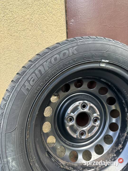 Felgi stalowe 14x100 ET 45 koła opony Hankook łódzkie Gidle sprzedam