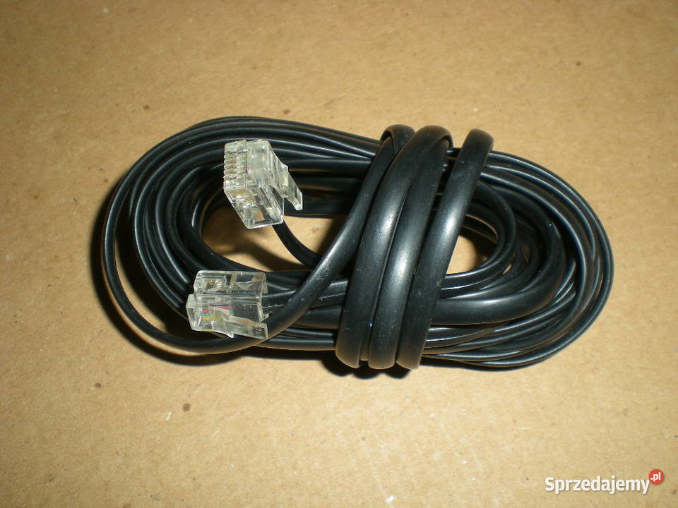Kabel do telefonu RJ 11 4 m czarny