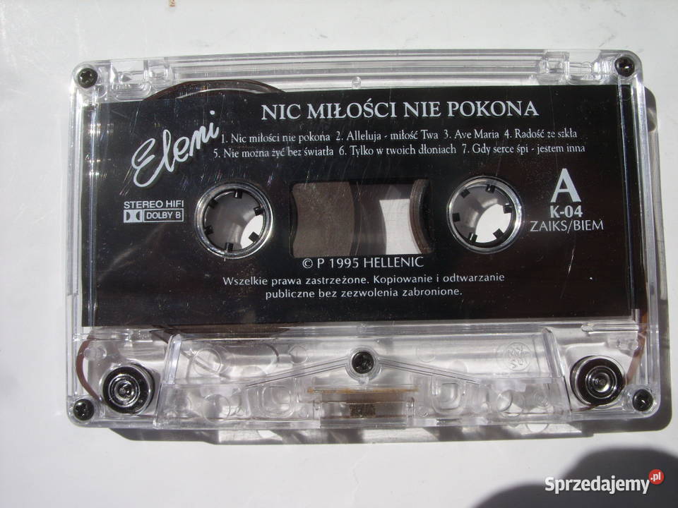 Pop kas ELENI Nic milosci nie pokona 1995 pop dolnośląskie Wołów