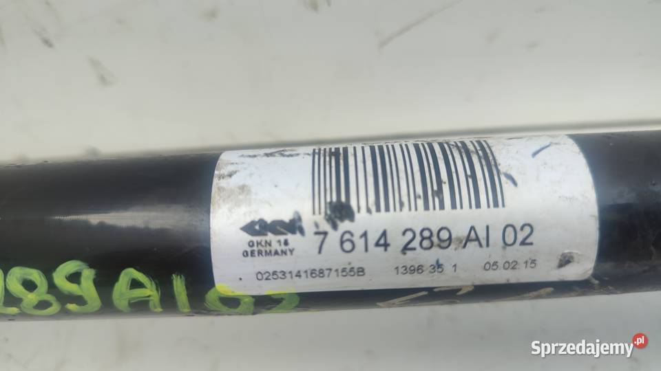 91IRLBMW 5 F10 F11 7614289 PÓŁOŚ LEWA TYL Układ napędowy Włoszczowa