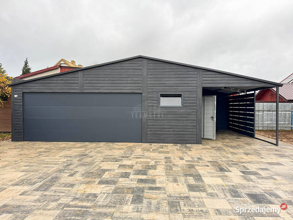 Garaż blaszany PREMIUM 8x6m wiata 3x6 Brama 48m2 Gorzów Wielkopolski