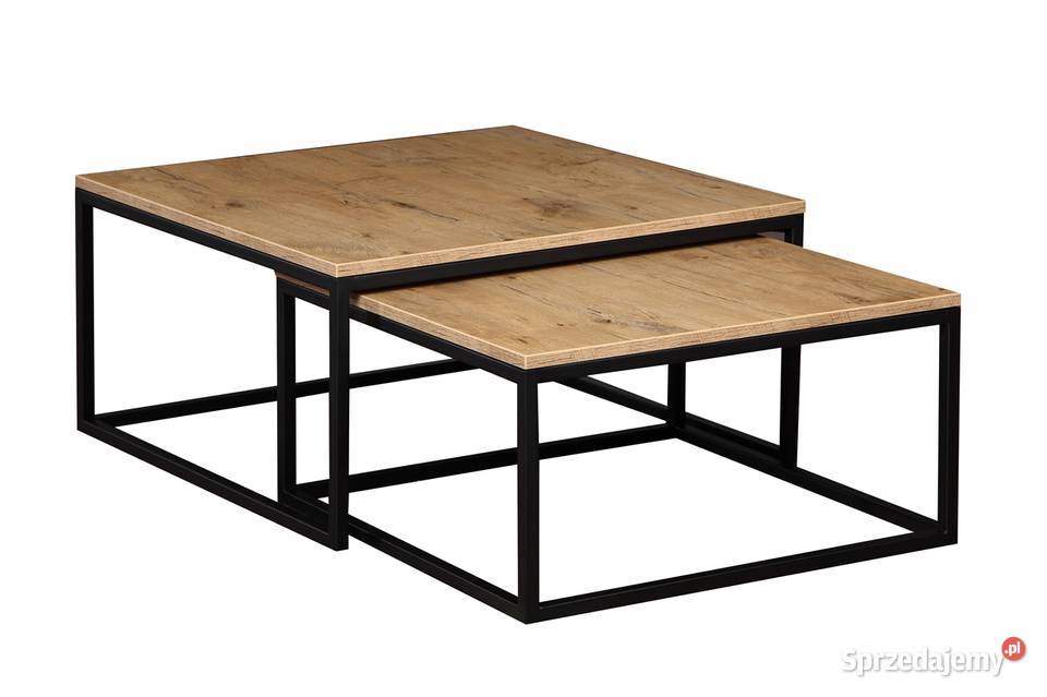 Nowoczesny stolik kawowy 2w1 na czarnych Stoły, krzesła, biurka Piotrków Trybunalski