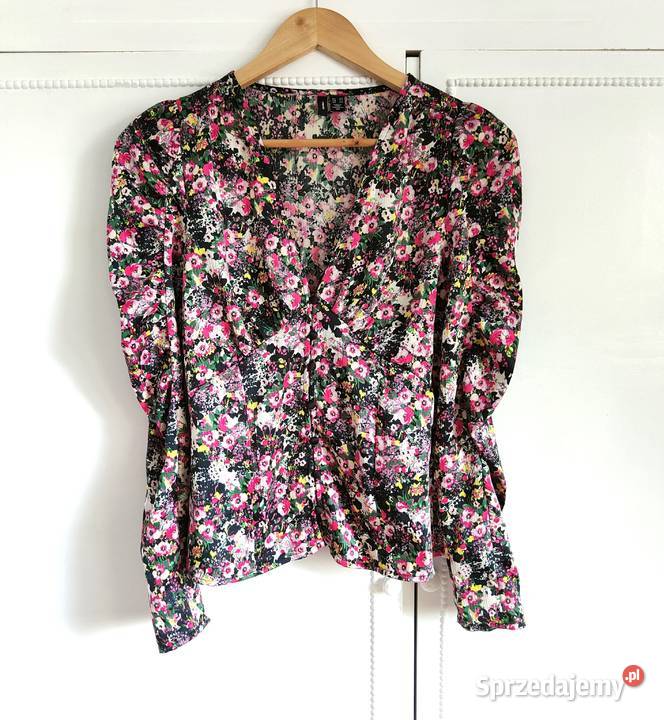 Bluzka Vero Moda XS 34 S 36 satynowa guziki Moda i Styl Szczecin