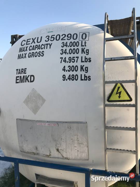ISO tank kontener 24ft poj 34000 litry L4BH dolnośląskie Wrocław sprzedam