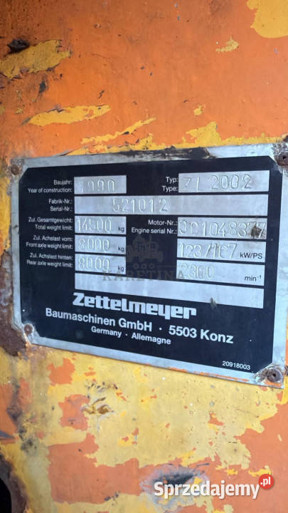 Zettelmeyer ZL 2002 Skrzynia Biegów ZF 4 WG 180 Jastrzębniki