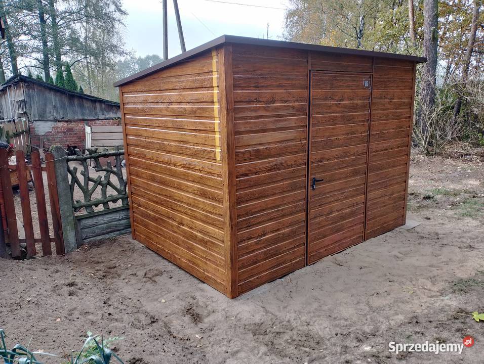 Mały Garaż Blaszany Schowek na Narzędzia Wiatka Augustów