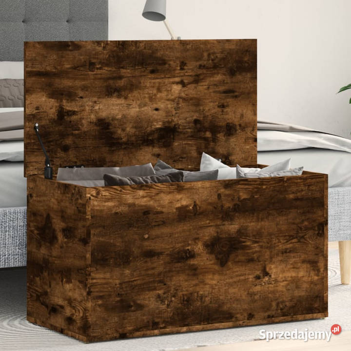 Skrzynia przydymiony dąb 84x42x46 materiał