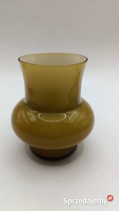 Wazon artystyczny ze szkła kolor miodowy