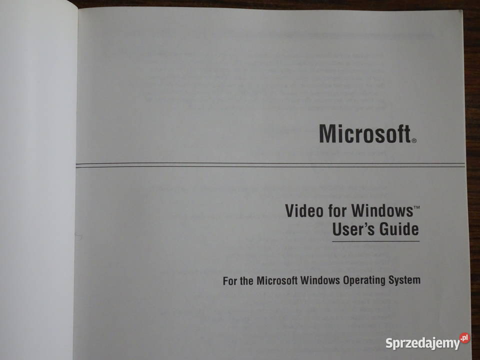 Microsoft Video For Windows