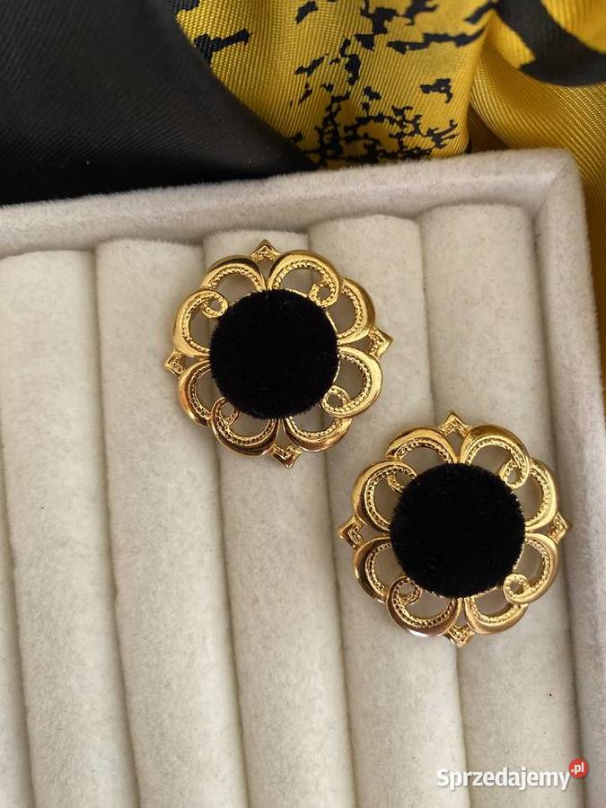 olczyki vintage czarne asamit złote wieczorowe łódzkie Łódź