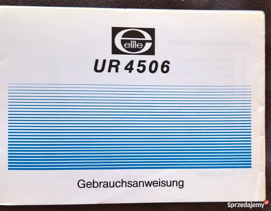 Instrukcja Obsługi Radia NRD UR 4506