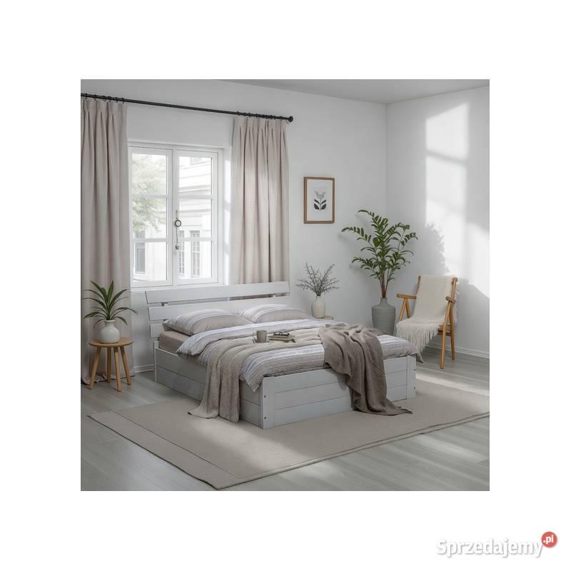 Łóżko tapczan drewniany SANTI z pojemnikiem opolskie Prudnik