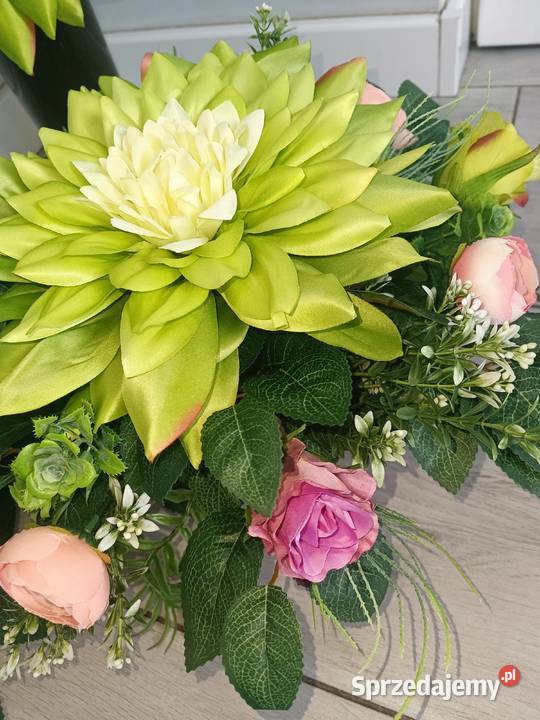 komplet nagrobny z dużym lotosem śląskie Psary