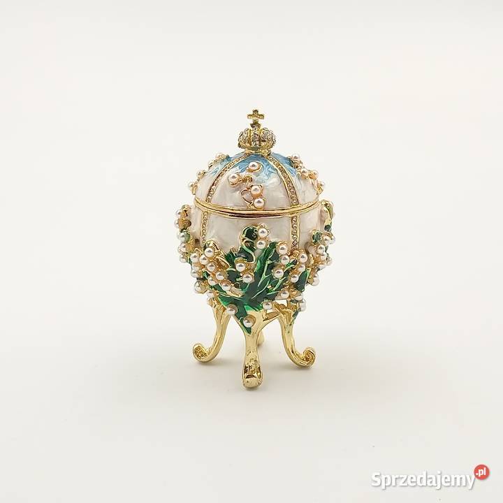 Jajko jajo faberge pojemniki szkatułka kremowe Zawiercie