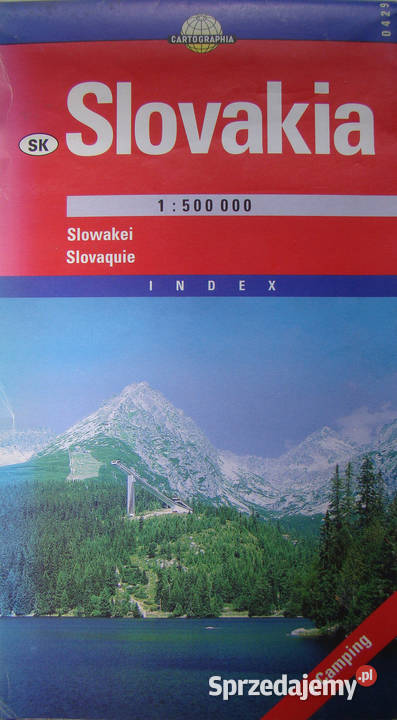 SLOVAKIA Mapa w skali 1 500 000 1999