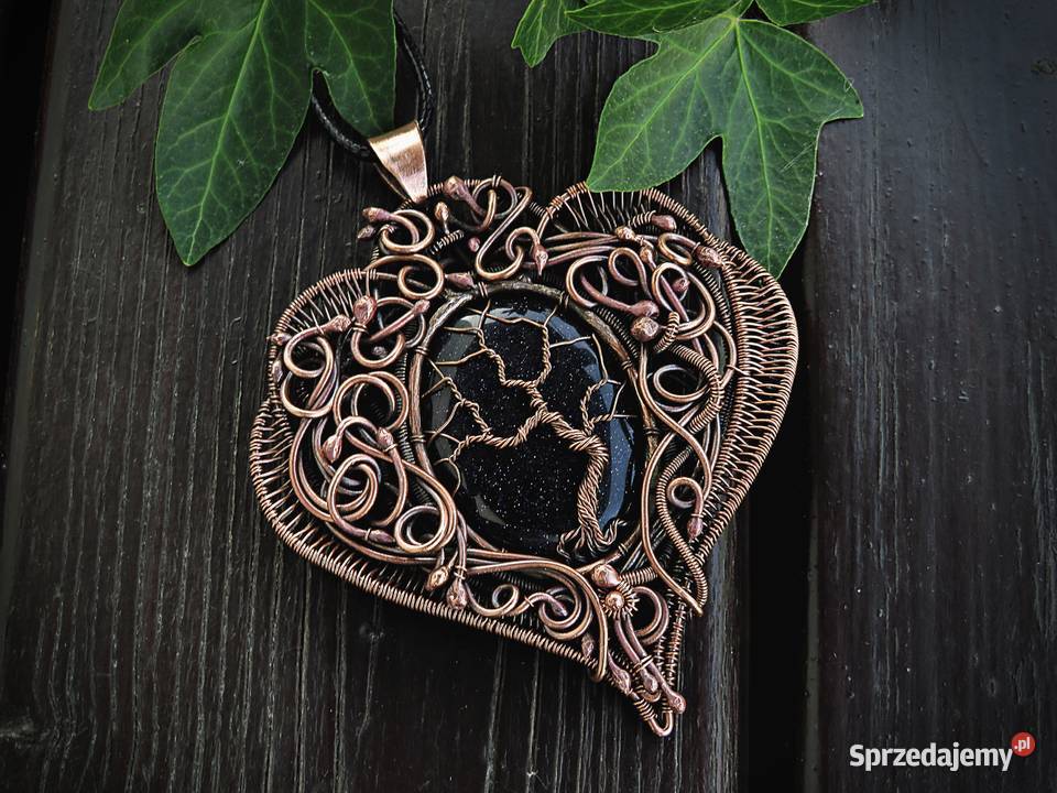 Miedziany wisior Drzewo życia rękodzieło Wieliczka