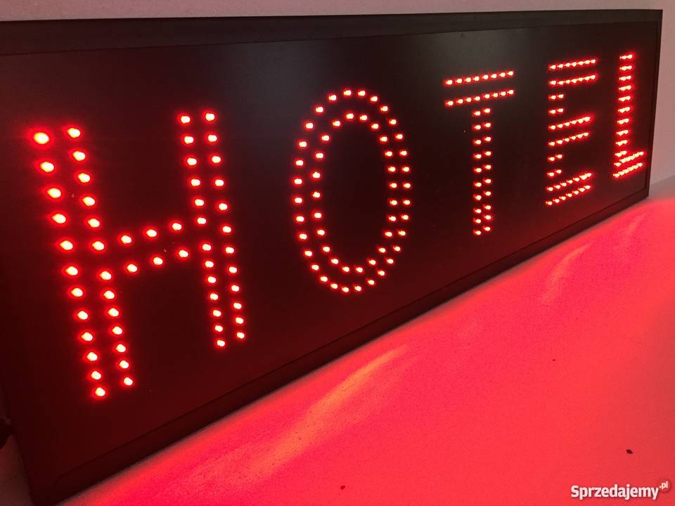 Reklama diodowa HOTEL 135x40 zewnętrzna Pomiechówek wyposażenie