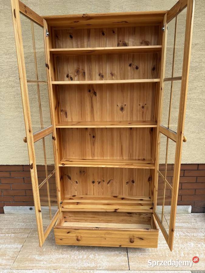 Witryna drewniana sosnowa 2 drzwiowa kredens Garwolin sprzedam