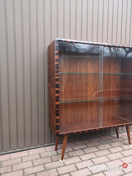 Witryna Biblioteka ARTDECO Orzech Zgrabna Stara Swarzędz