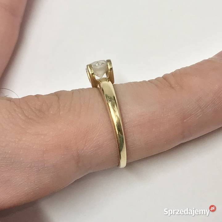 Złoty PIERŚCIONEK żółte ZŁOTO 585 14K cudowny mazowieckie Warszawa