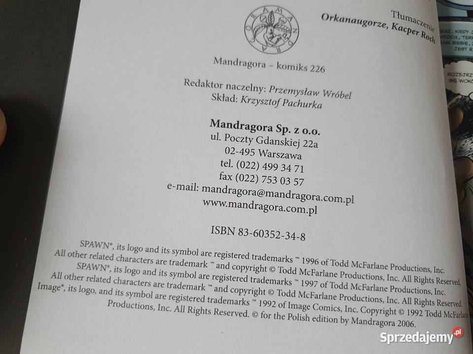 Spawn tom 2 wydanie kolekcjonerskie w sztywnej Gdynia