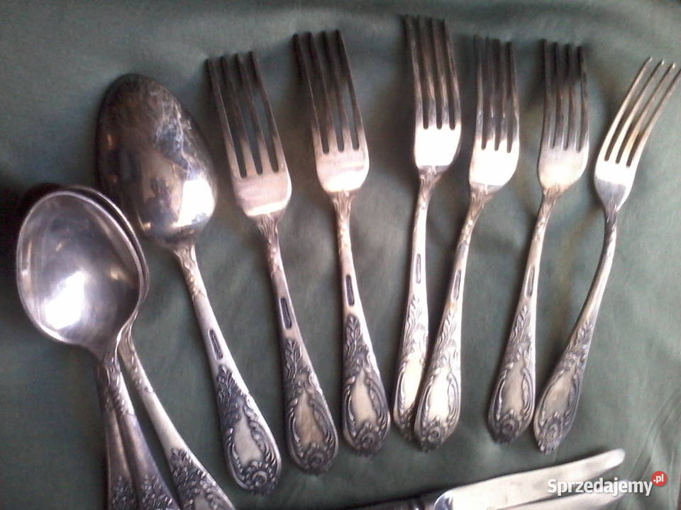 sztućce posrebrzane platery na sztuki inny kolor Dom i Ogród śląskie Częstochowa