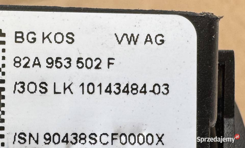 AUDI A1 82A TAŚMA AIRBAG PRZEŁACZNIK ZESPOLONY osobowe Kłodzko