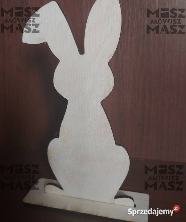Zając wielkanocny na podstawce drewniany 16 45 wielkopolskie Racot sprzedam