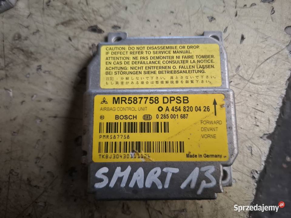 SMART FORFOUR I sensor airbag moduł MR587758 Komputery Kielce sprzedam