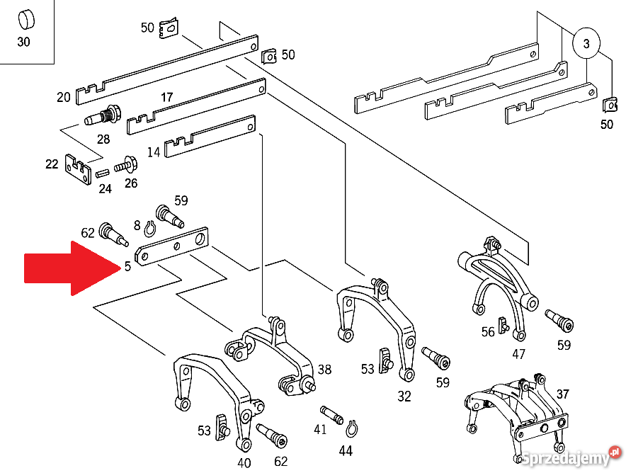 DRĄŻEK 9452650232 WIDEŁEK SKRZYNI ACTROS Kłobuck