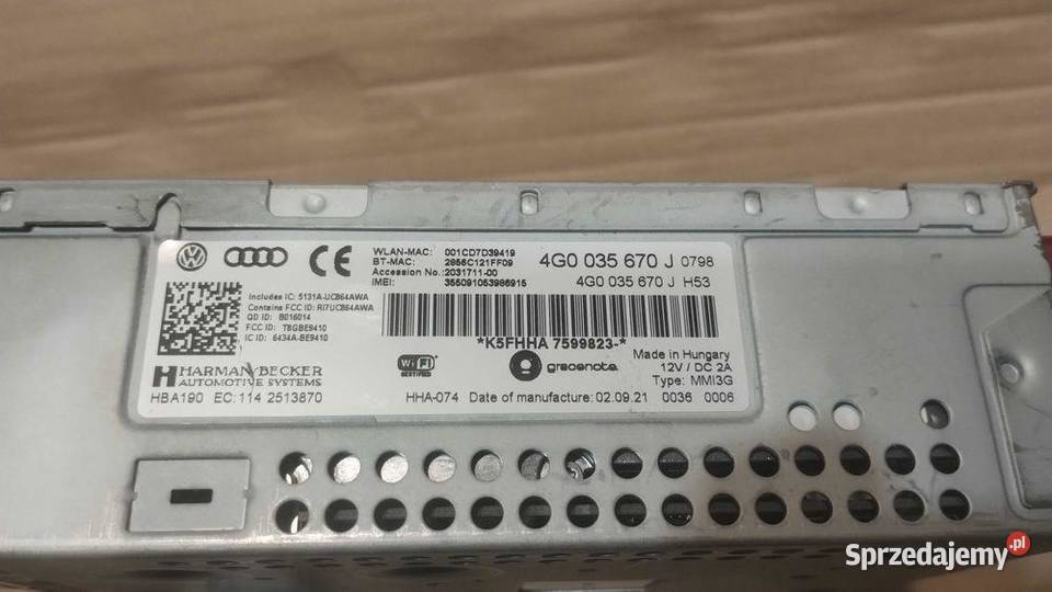 Radio Nawigacja Czytnik Sim SD Multimedia Audi sprzedam