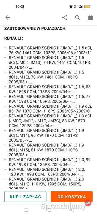 Osuszacz klimatyzacji renault nowy Części samochodowe Katowice