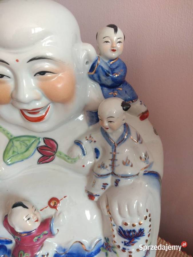 Uśmiechnięty Budda Figurka porcelanowa Chiny Radom