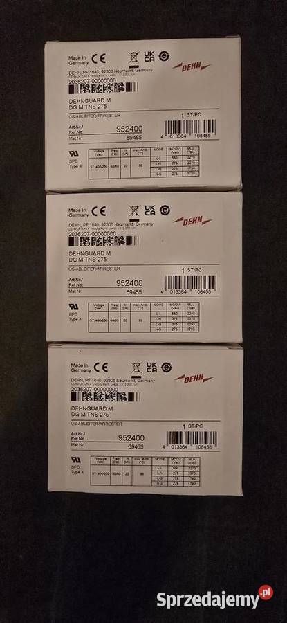 DEHN Ogranicznik przepięć M TNS 275 4biegunowy Zabezpieczenia i rozdzielnice lubuskie Strzelce Krajeńskie