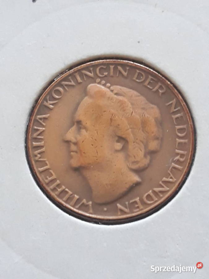 1 Cent Holandia 1948 r Wilhelmina 5 Numizmatyka Konin