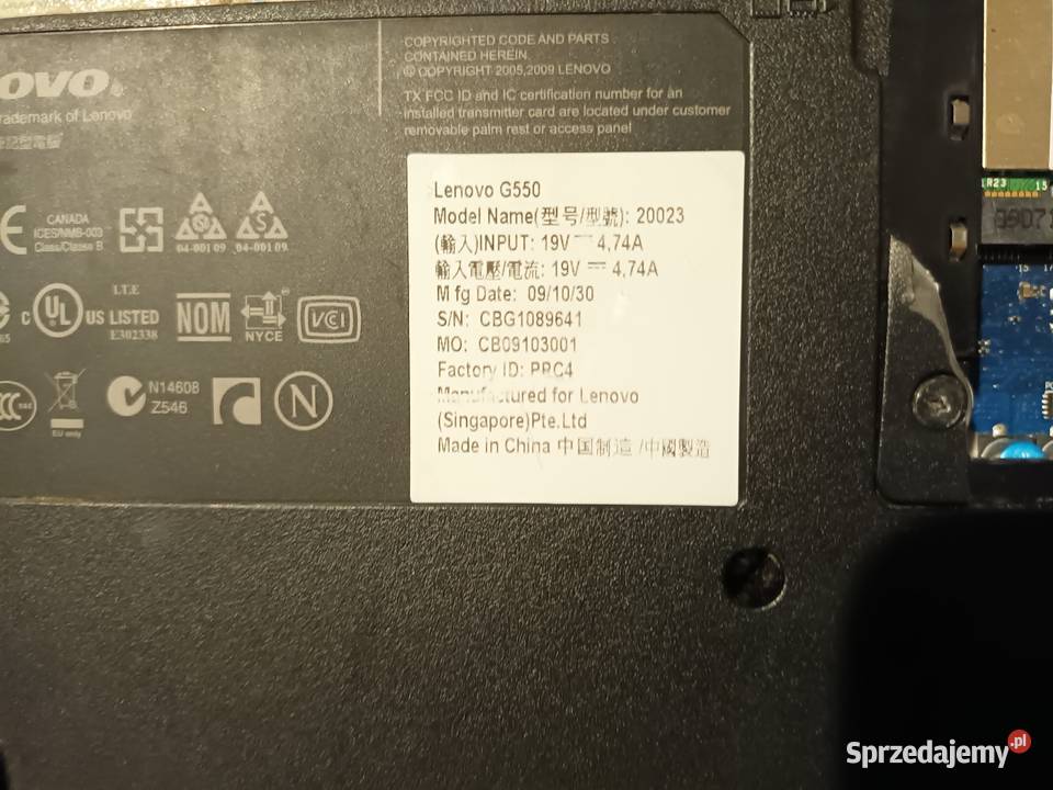 Lenovo G 550 Klasy Core 2 Duo Grodzisk